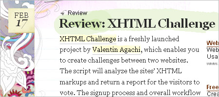 Review: XHTML Challenge